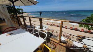View of the beach from the second floor