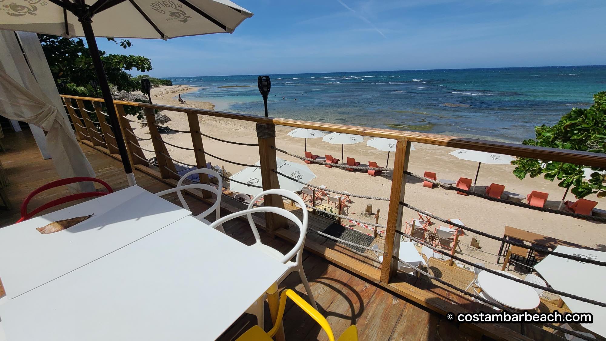 View of the beach from the second floor