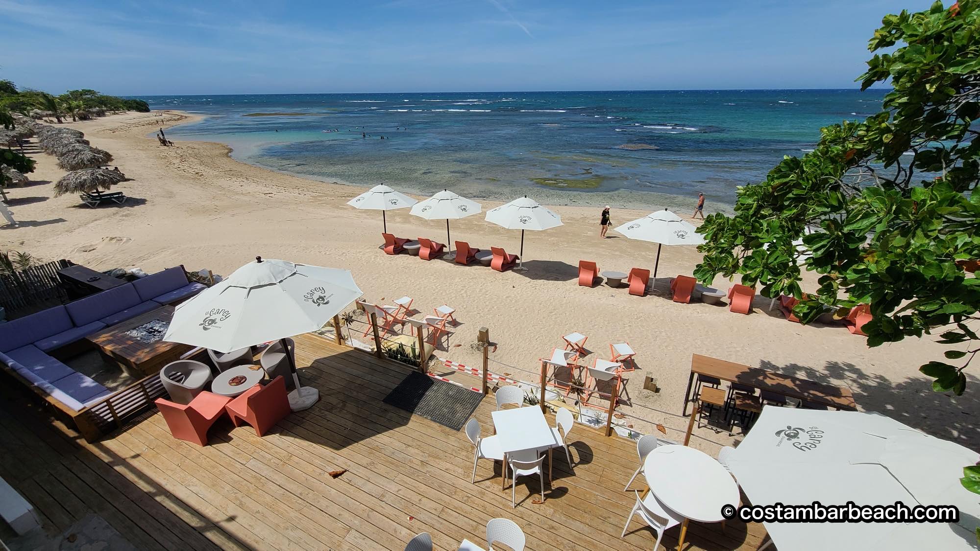 Umbrellas and loungers